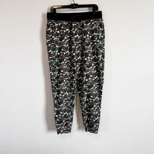 Burlebo Men's Throwback Camo Print Sweatpant Drawstring Joggers Size Medium